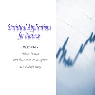 Statistical Applications for Business
