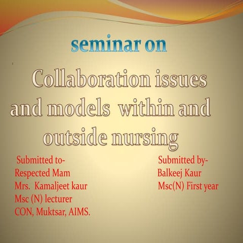  collaboration issues and models