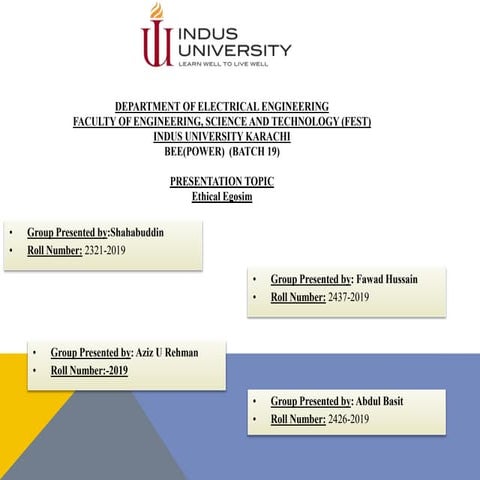 Ppt of ethical egosim