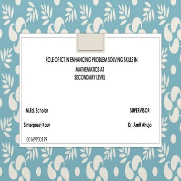 role of ict in enhancing problem solving