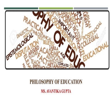 Philosophy of Education or Educational Philosophy....