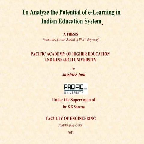e-Learning in Indian Education System 