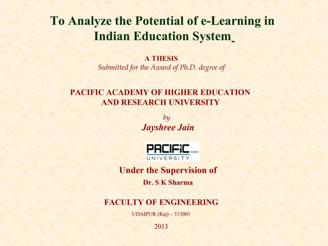 e-Learning in Indian Education System 