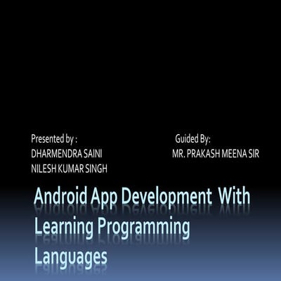 Ppt of tutorial android app