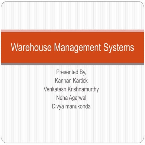 Warehouse management systems 