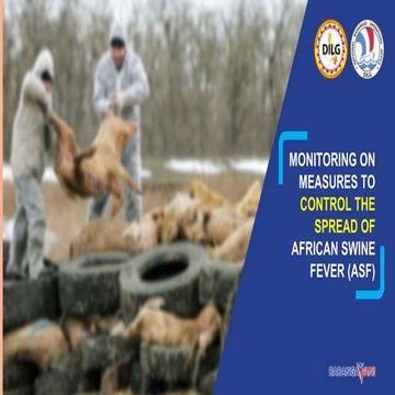 MEASURES TO CONTROL THE SPREAD OF AFRICAN SWINE FEVER