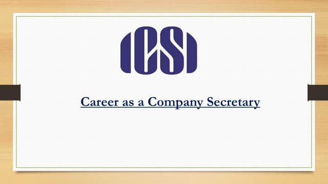 Duties of company secretary | PPTX