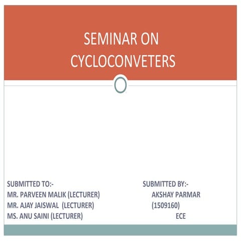 Cycloconverters