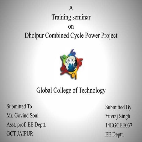 Ppt on DCCPP, Dholpur
