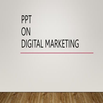 Digital Marketing Presentation by Rahul Choudhary
