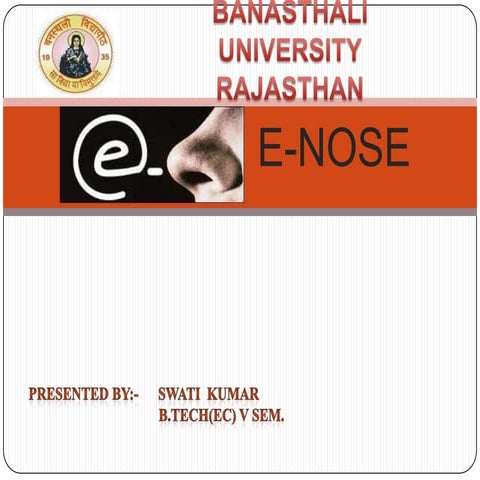 Ppt on e nose by sk