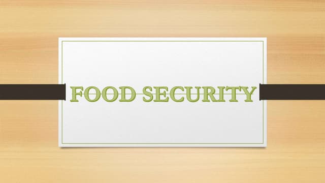 Ppt on food security in india