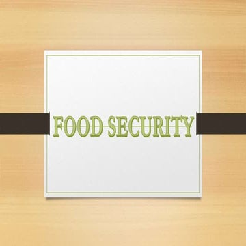 Ppt on food security India
