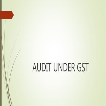 PPT on gst audit