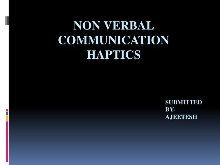 haptics nonverbal communication