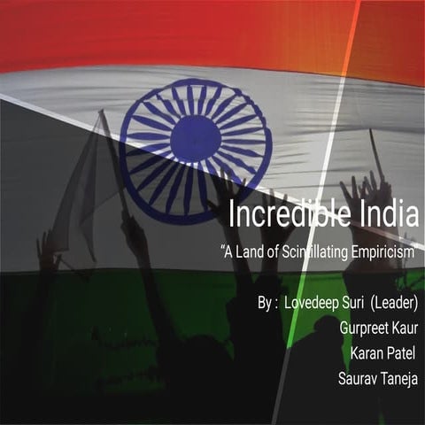 ppt on incredible india.pdf incredible india incredible india ...