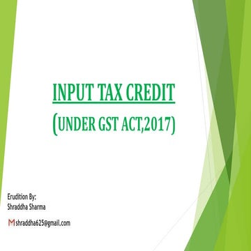 Input under GST Act