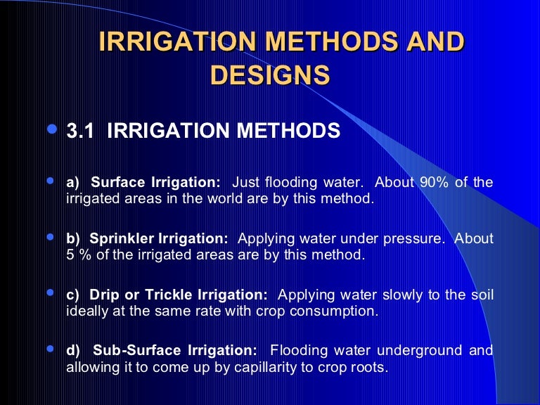 Ppt on irrigation
