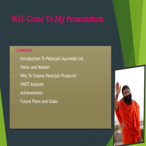 Presentation on Patanjali Ltd.