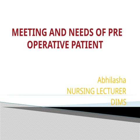 Pre operative and post operative care | PPTX