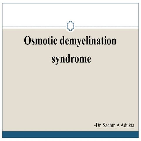 osmotic deyelination syndrome