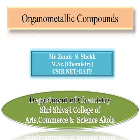 Ppt on Organometallic Compounds-Zamir Shekh