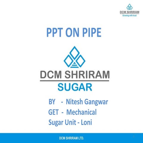 Ppt on pipe