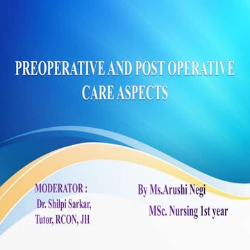 Ppt on prepost care aspects