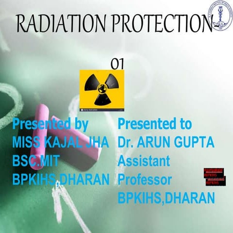 Ppt on radiation protection 01 final