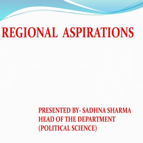 Regional Aspirations (Class XII)
