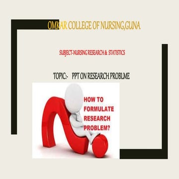 Ppt on research problem