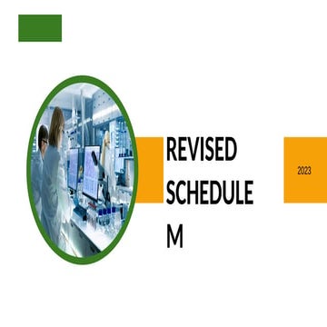 Revised Schedule M GMP check-list for Pharma