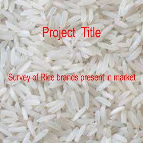 Ppt on rice survey