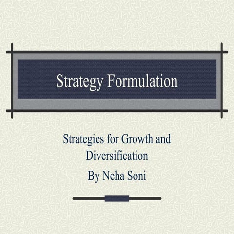 Ppt on strategic management by neha soni
