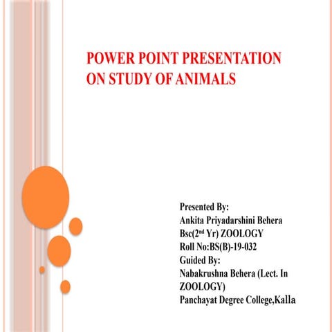 Presented by Twinckle Behera.pptx zoology | PPTX