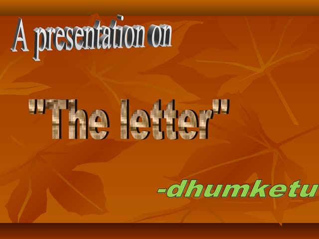 Letter writing ppt CBSE | PPTX