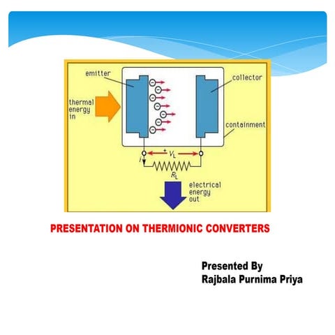 Presentation on  thermionic converter for direct energy conversion