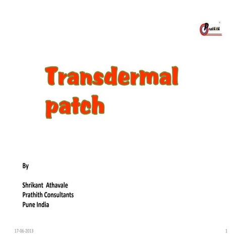 Ppt on transdermal