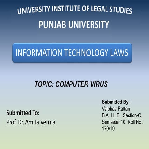 PPT on information technology laws description