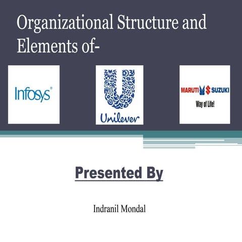 Organisational Structure and Elements of Infosys, HUL and Maruti Suzuki