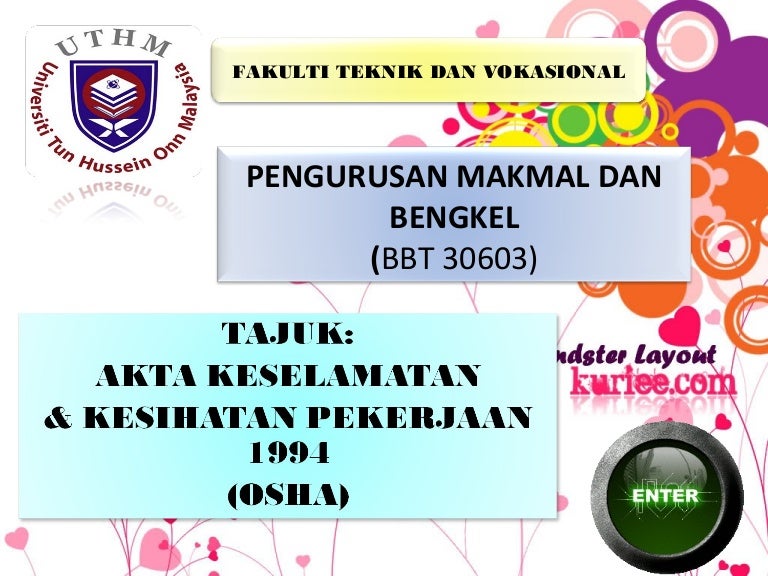 Ppt Osha 1994