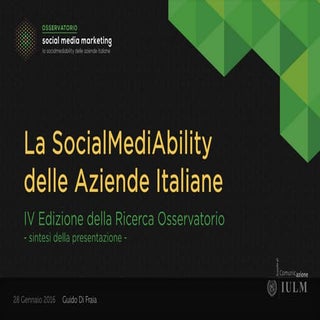 La SocialMediAbility delle Aziende ...