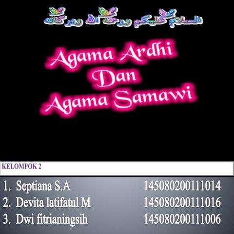 agama ardhi dan agama samawi | PPTX