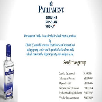 Marketing Vodka Parliament to Turkey and Spain