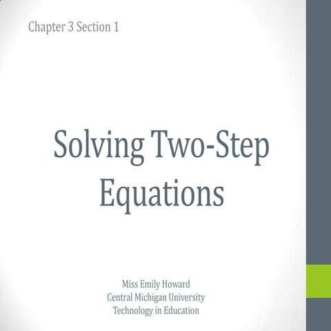 Solving Two-Step Equations-PPT part 1 | PPTX
