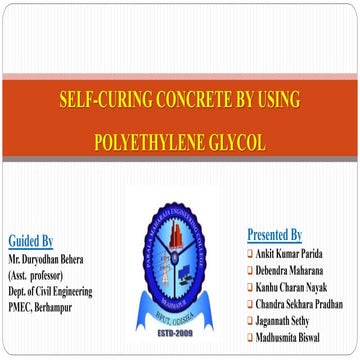 Effect of PEG 600 as a self curing agent