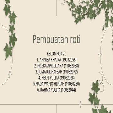 PPT bioteknologi Pembuatan Roti secara sederhana | PPTX