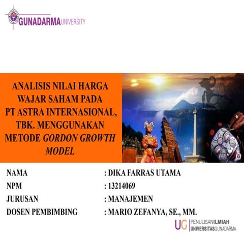PPT Penentuan Nilai Harga Wajar Saham pada PT Astra Internasional ...