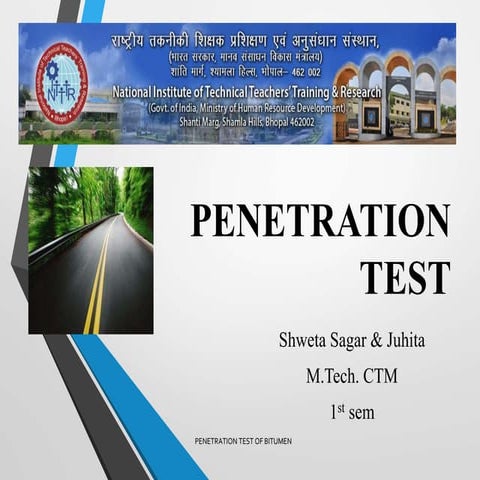 Penetration Test for Bitumen
