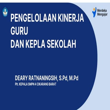 Ppt Pengelolaan Kinerja Pada Pmm Sekolah Pptx